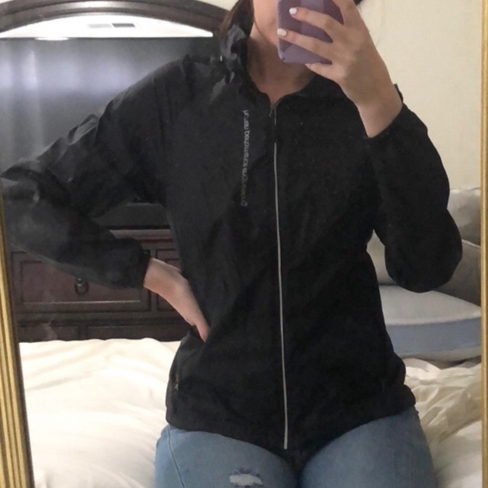 Black Windbreaker with hood